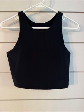 Becco Black Cropped Tank Top